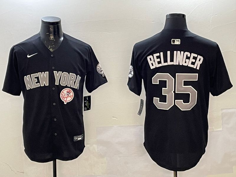 Men New York Yankees 35 Bellinger Black Game 2025 Nike MLB Jersey style 02252